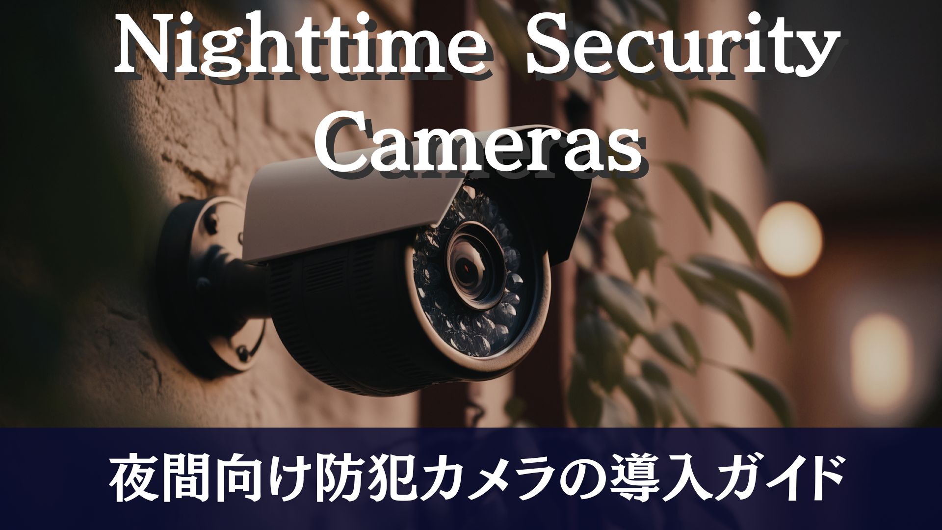 夜間も撮影できる防犯カメラの導入ガイド｜選び方や注意点を徹底解説　